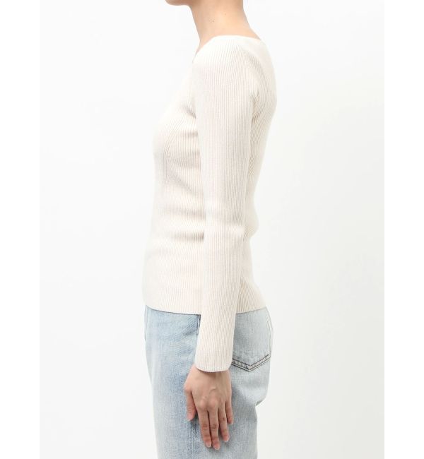 LAGUNAMOON「カーブネックデザインニットプルオーバー」|ニット・セーター|