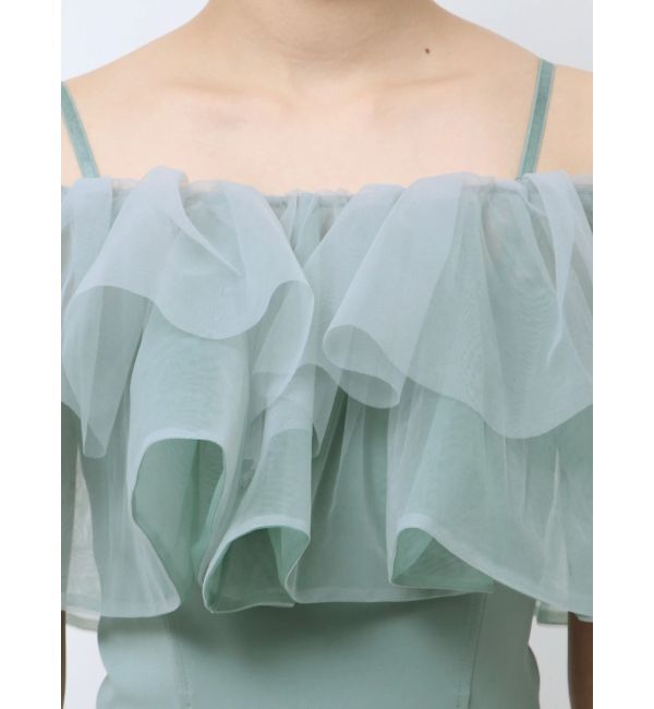 LAGUNAMOON「LADYチュールカラーベアパンツドレス」|ドレス|