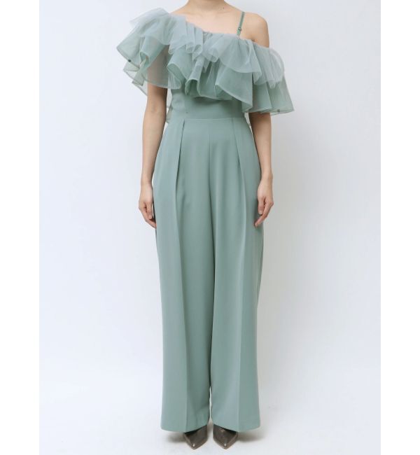 LAGUNAMOON「LADYチュールカラーベアパンツドレス」|ドレス|