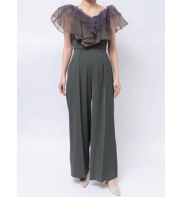 LAGUNAMOON「LADYチュールカラーベアパンツドレス」|ドレス|