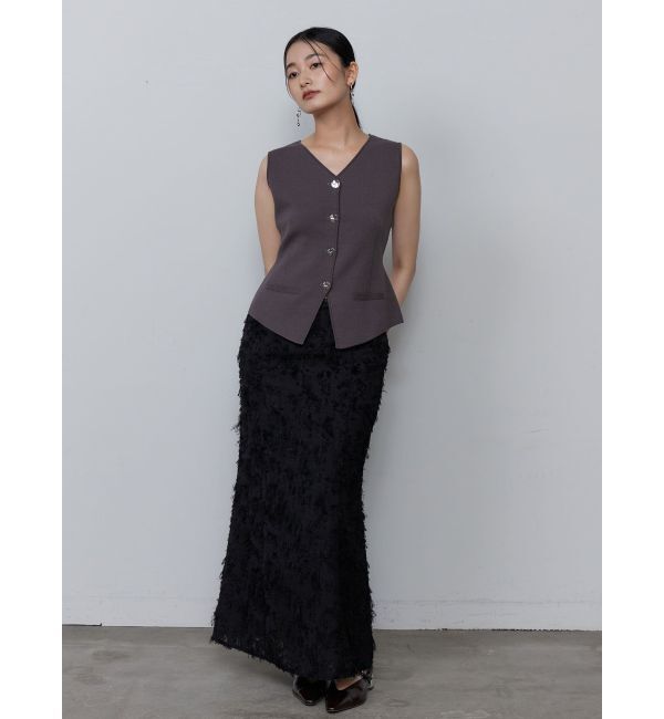 LAGUNAMOON「カットジャガードナロースカート」|スカート|