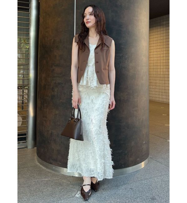 LAGUNAMOON「カットジャガードナロースカート」|スカート|