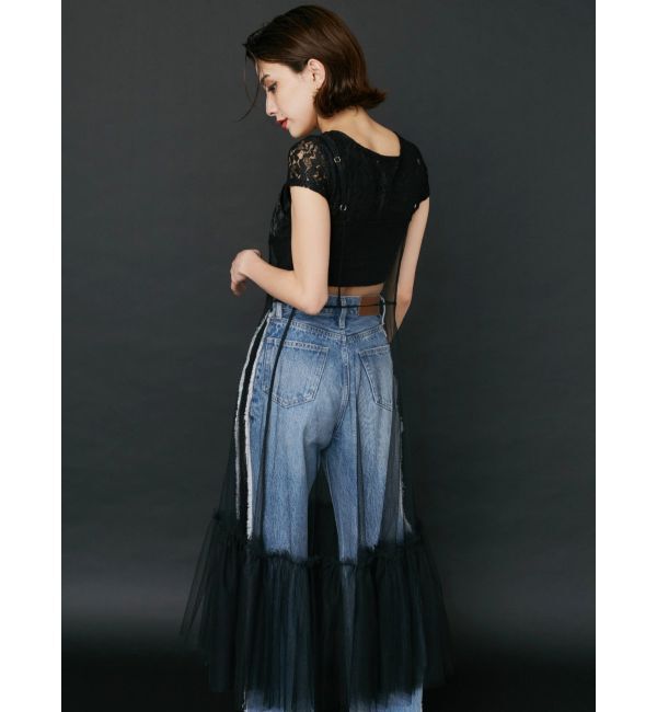 EVRIS「レースクロップドトップス」|Tシャツ・カットソー|