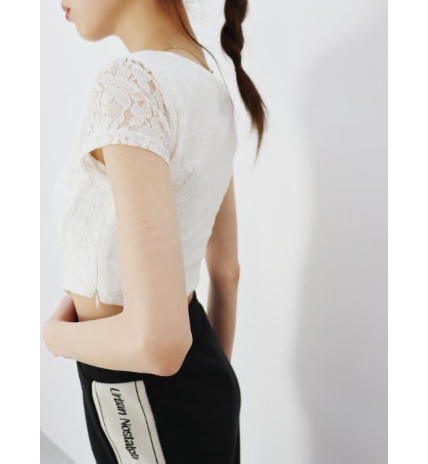 EVRIS「レースクロップドトップス」|Tシャツ・カットソー|