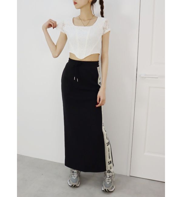 EVRIS「レースクロップドトップス」|Tシャツ・カットソー|