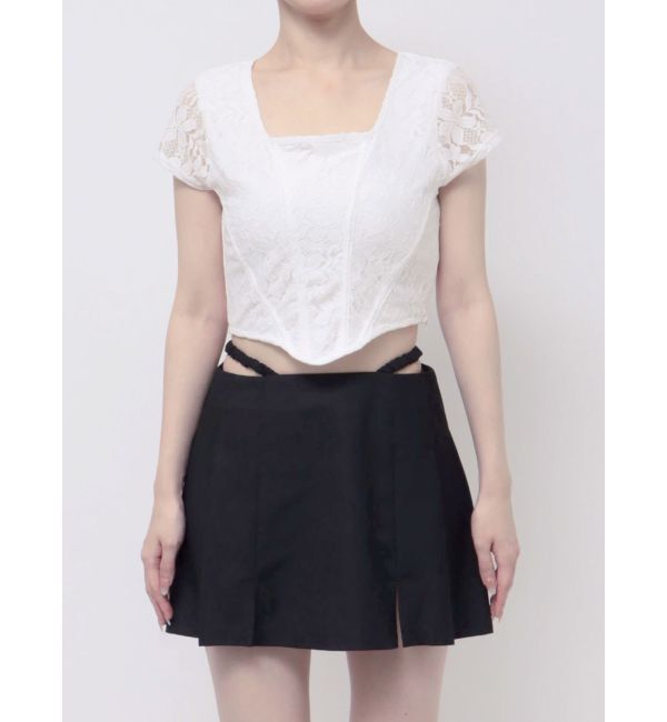 EVRIS「レースクロップドトップス」|Tシャツ・カットソー|