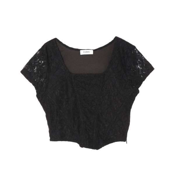 EVRIS「レースクロップドトップス」|Tシャツ・カットソー|