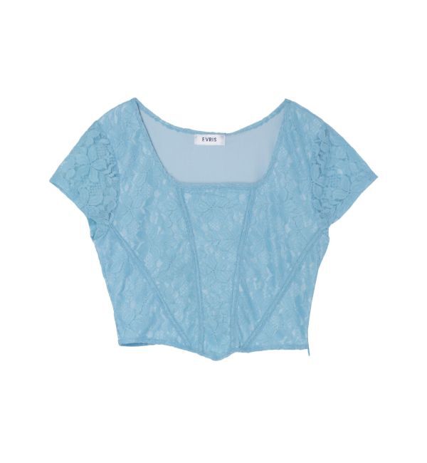 EVRIS「レースクロップドトップス」|Tシャツ・カットソー|