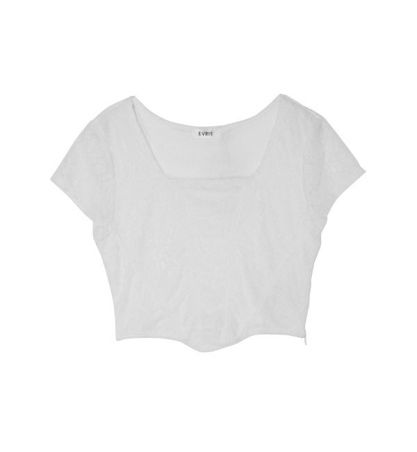 EVRIS「レースクロップドトップス」|Tシャツ・カットソー|