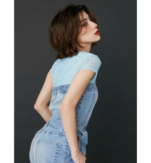 EVRIS「レースクロップドトップス」|Tシャツ・カットソー|