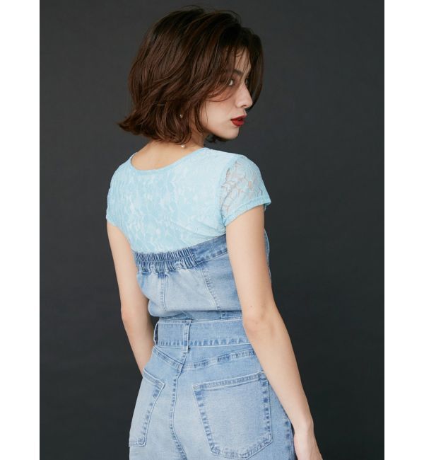 EVRIS「レースクロップドトップス」|Tシャツ・カットソー|