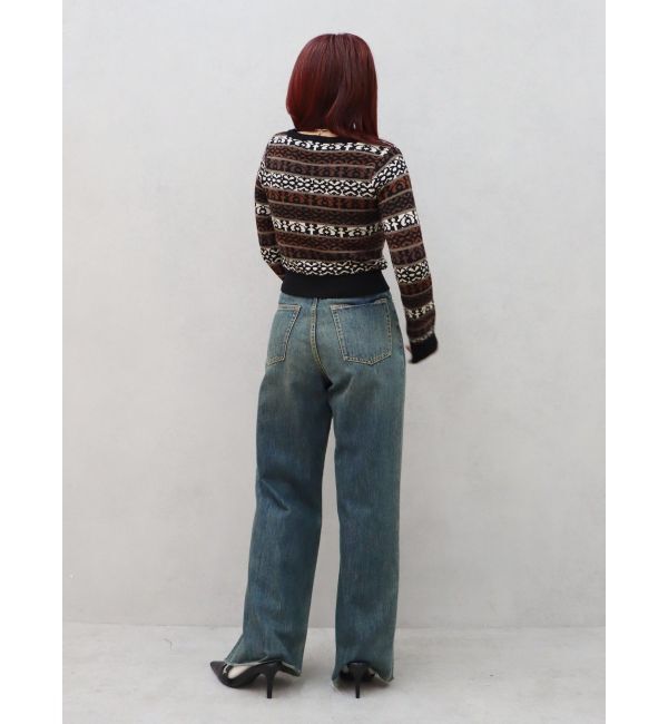 EVRIS「オリジナルジャガードショートニットカーディガン」|カーディガン|