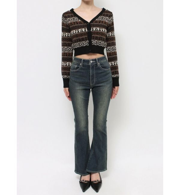 EVRIS「オリジナルジャガードショートニットカーディガン」|カーディガン|