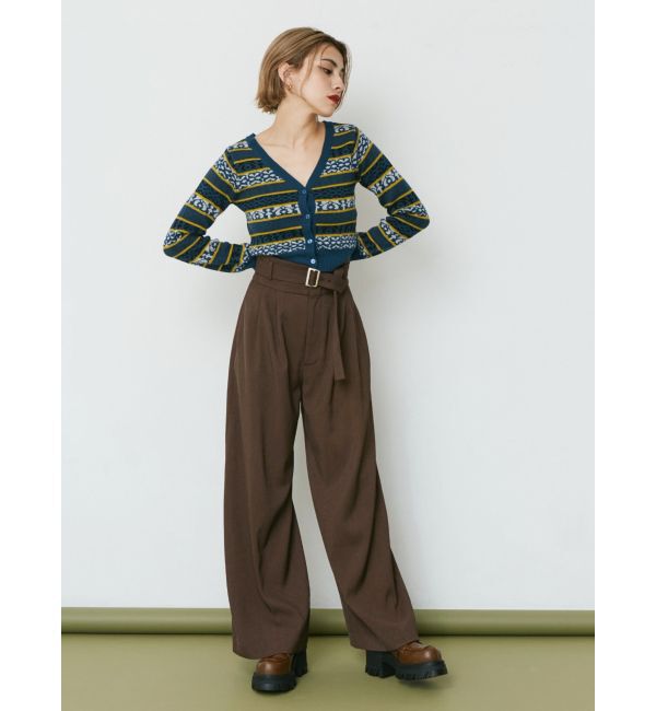 EVRIS「オリジナルジャガードショートニットカーディガン」|カーディガン|