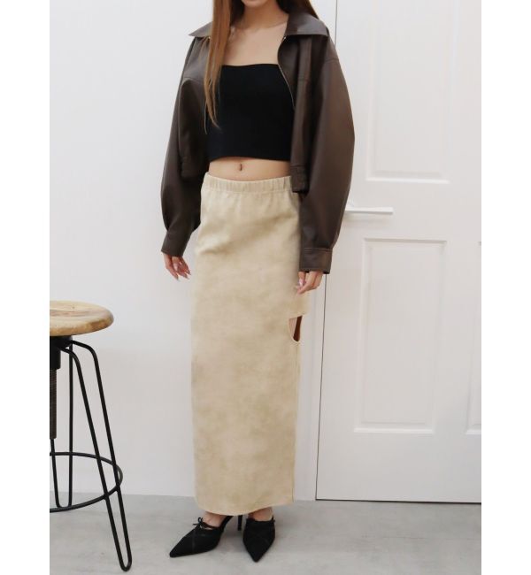 EVRIS「レザーライクコンパクトブルゾン【セットアップ着用可能】」|ブルゾン・スタジャン|