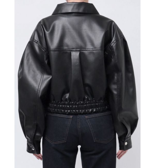 EVRIS「レザーライクコンパクトブルゾン【セットアップ着用可能】」|ブルゾン・スタジャン|