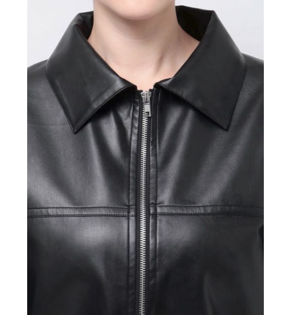 EVRIS「レザーライクコンパクトブルゾン【セットアップ着用可能】」|ブルゾン・スタジャン|