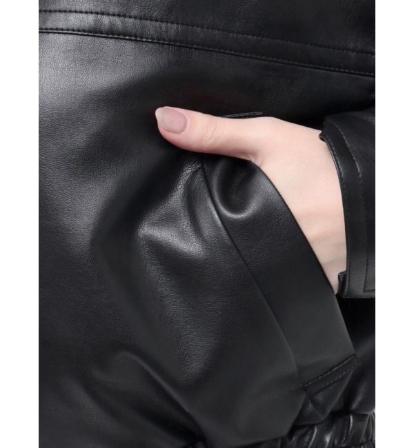 EVRIS「レザーライクコンパクトブルゾン【セットアップ着用可能】」|ブルゾン・スタジャン|