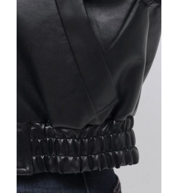 EVRIS「レザーライクコンパクトブルゾン【セットアップ着用可能】」|ブルゾン・スタジャン|