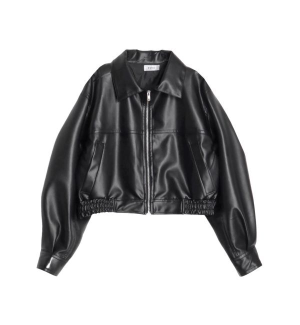 EVRIS「レザーライクコンパクトブルゾン【セットアップ着用可能】」|ブルゾン・スタジャン|
