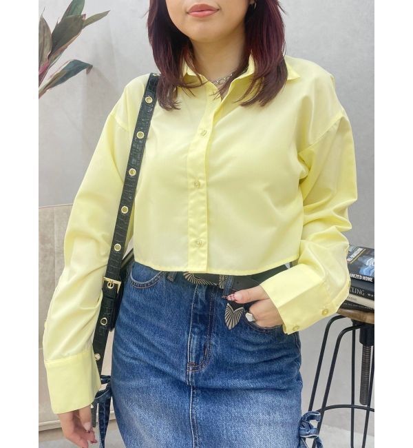 EVRIS「BASICクロップドカラーシャツ」|シャツ・ブラウス|