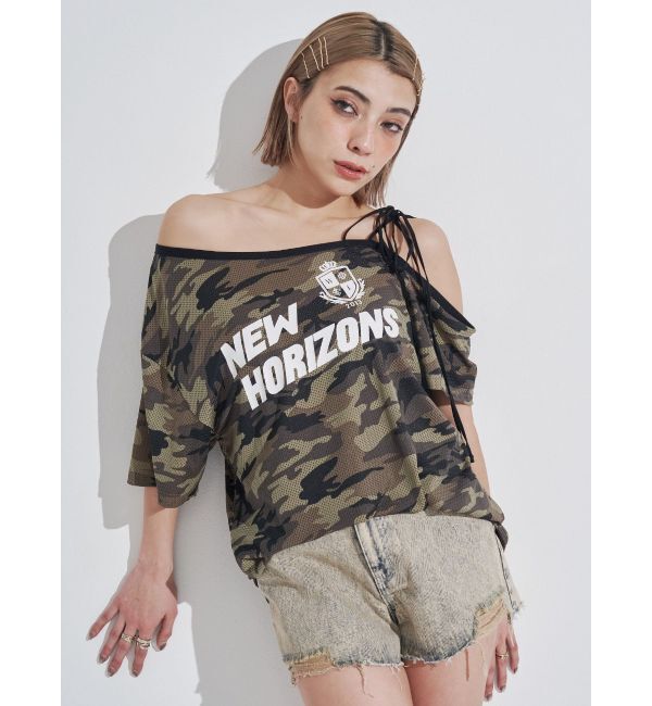 EVRIS「ダメージデニムショートパンツ」|デニム|