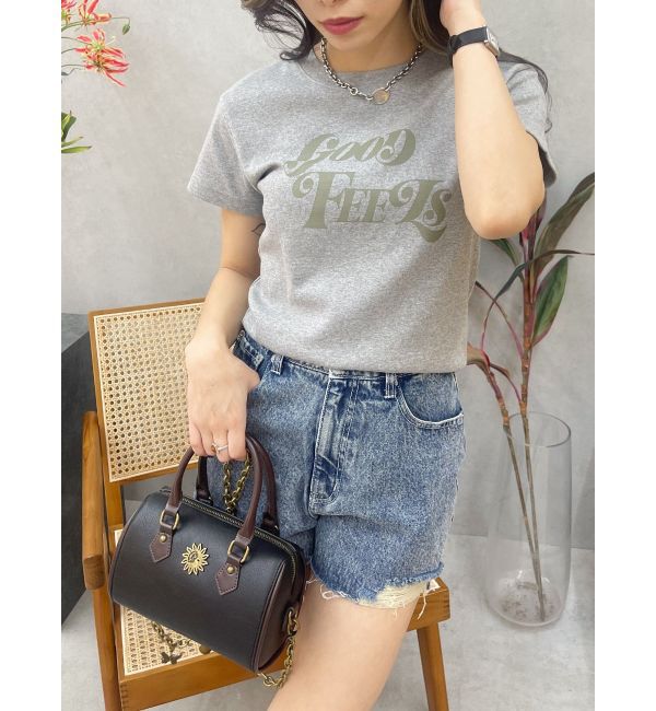 EVRIS「ダメージデニムショートパンツ」|デニム|