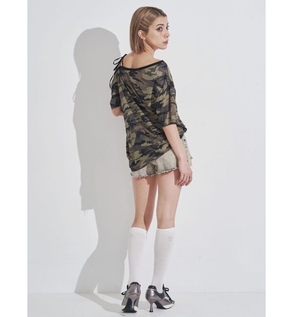 EVRIS「ダメージデニムショートパンツ」|デニム|