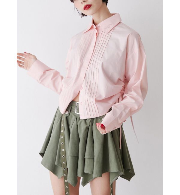 jouetie「フロントプリーツサイドギャザーシャツ」|シャツ・ブラウス|