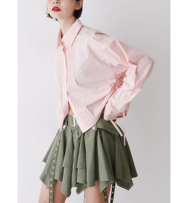 jouetie「フロントプリーツサイドギャザーシャツ」|シャツ・ブラウス|