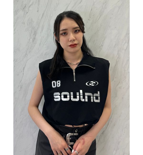 jouetie「スポーティーハーフZIPトップス」|Tシャツ・カットソー|ブラック