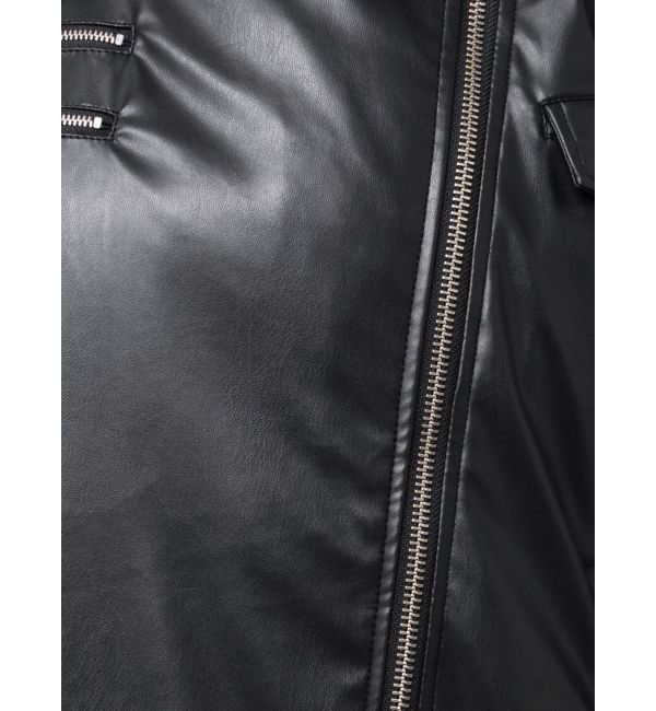 jouetie「フェイクレザーライダースMA-1ジャケット」|ブルゾン・スタジャン|