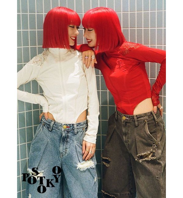 jouetie「【Something &times;PosTokyo】PANEL BALLON WIDE DENIM」|デニム|