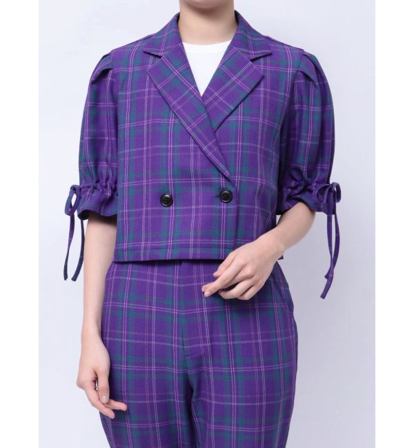 jouetie「【FRUITSZIPPER仲川瑠夏】クロップドジャケット」|テーラードジャケット|