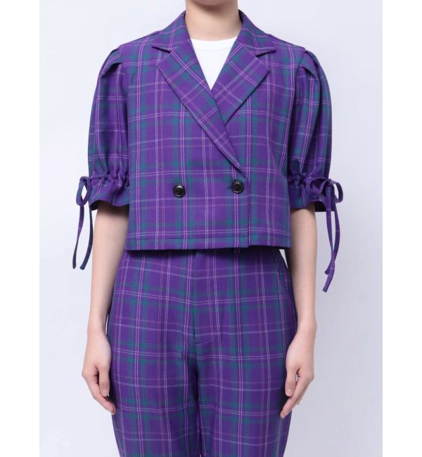 jouetie「【FRUITSZIPPER仲川瑠夏】クロップドジャケット」|テーラードジャケット|