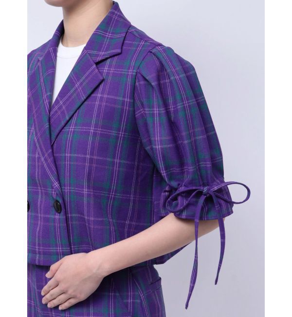 jouetie「【FRUITSZIPPER仲川瑠夏】クロップドジャケット」|テーラードジャケット|