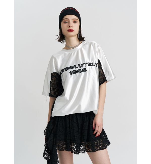 jouetie「レースナンバリングルーズトップス」|Tシャツ・カットソー|