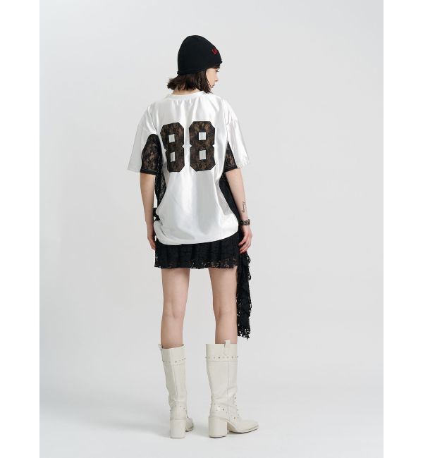 jouetie「レースナンバリングルーズトップス」|Tシャツ・カットソー|