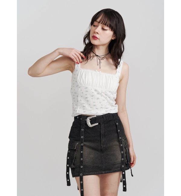 jouetie「ドッキングフリルカットキャミソール」|キャミソール|