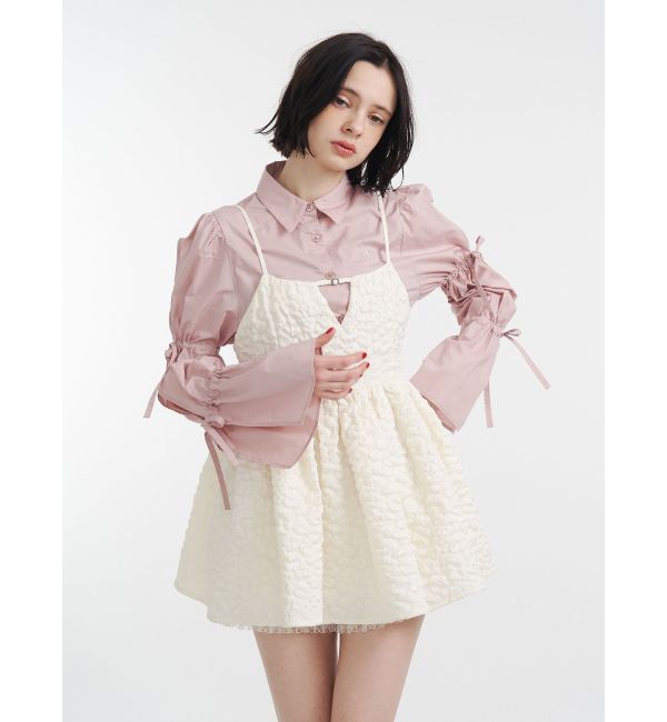 jouetie「スリットリボンスリーブシャツ」|シャツ・ブラウス|