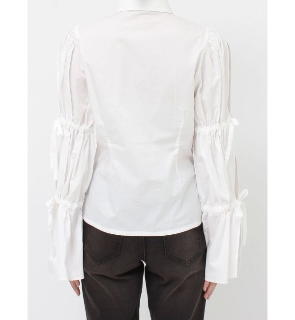 jouetie「スリットリボンスリーブシャツ」|シャツ・ブラウス|