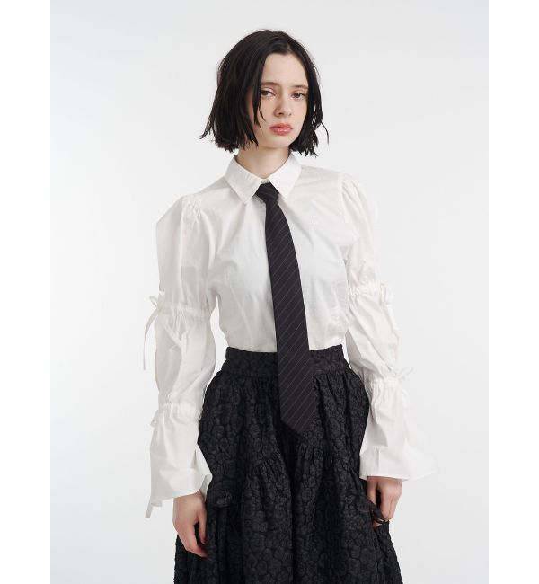 jouetie「スリットリボンスリーブシャツ」|シャツ・ブラウス|