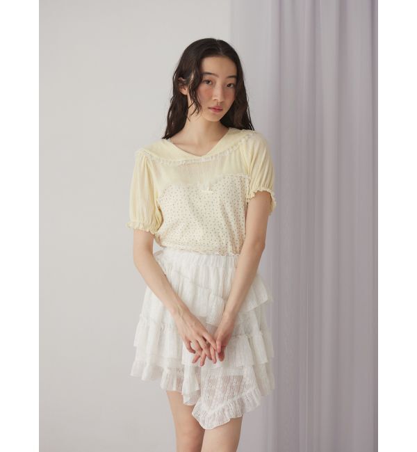 merry jenny「petit flowerセーラートップス」|Tシャツ・カットソー|