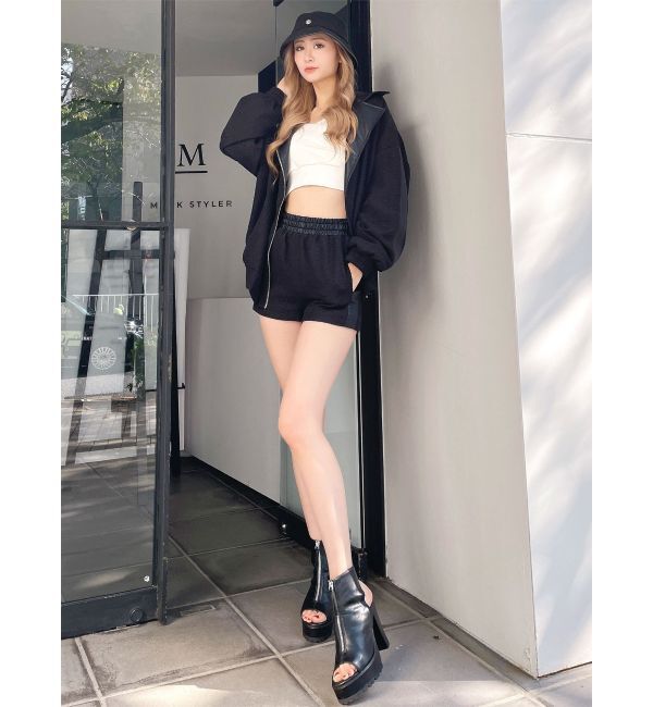 GYDA「フロントZIPタンクソールショートブーツ」|ショートブーツ|