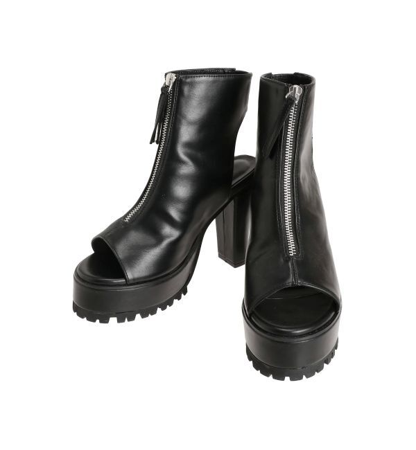 GYDA「フロントZIPタンクソールショートブーツ」|ショートブーツ|