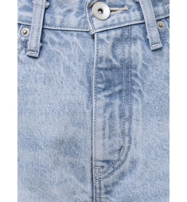 GYDA「ハイウエストBOTH SIDE RIPPEDストレートワイドデニム」|デニム|