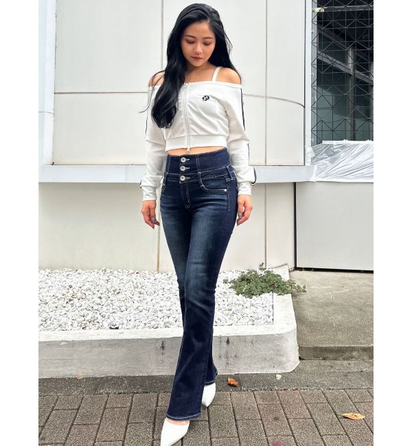 GYDA「GD track 2ラインオフショルトップス」|Tシャツ・カットソー|