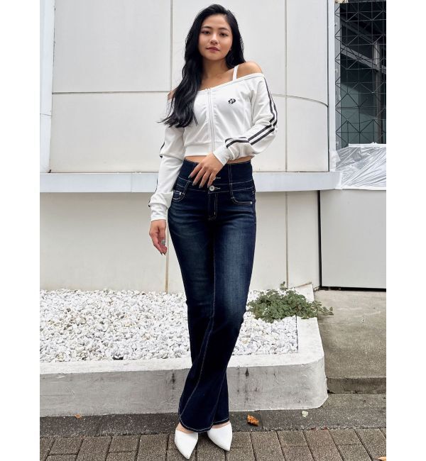 GYDA「GD track 2ラインオフショルトップス」|Tシャツ・カットソー|