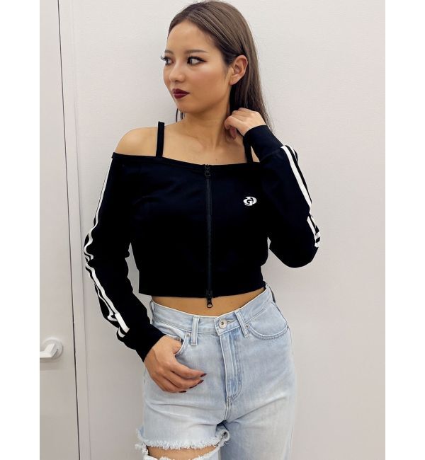 GYDA「GD track 2ラインオフショルトップス」|Tシャツ・カットソー|