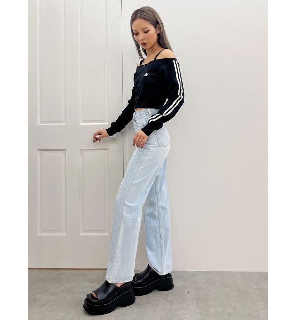 GYDA「GD track 2ラインオフショルトップス」|Tシャツ・カットソー|